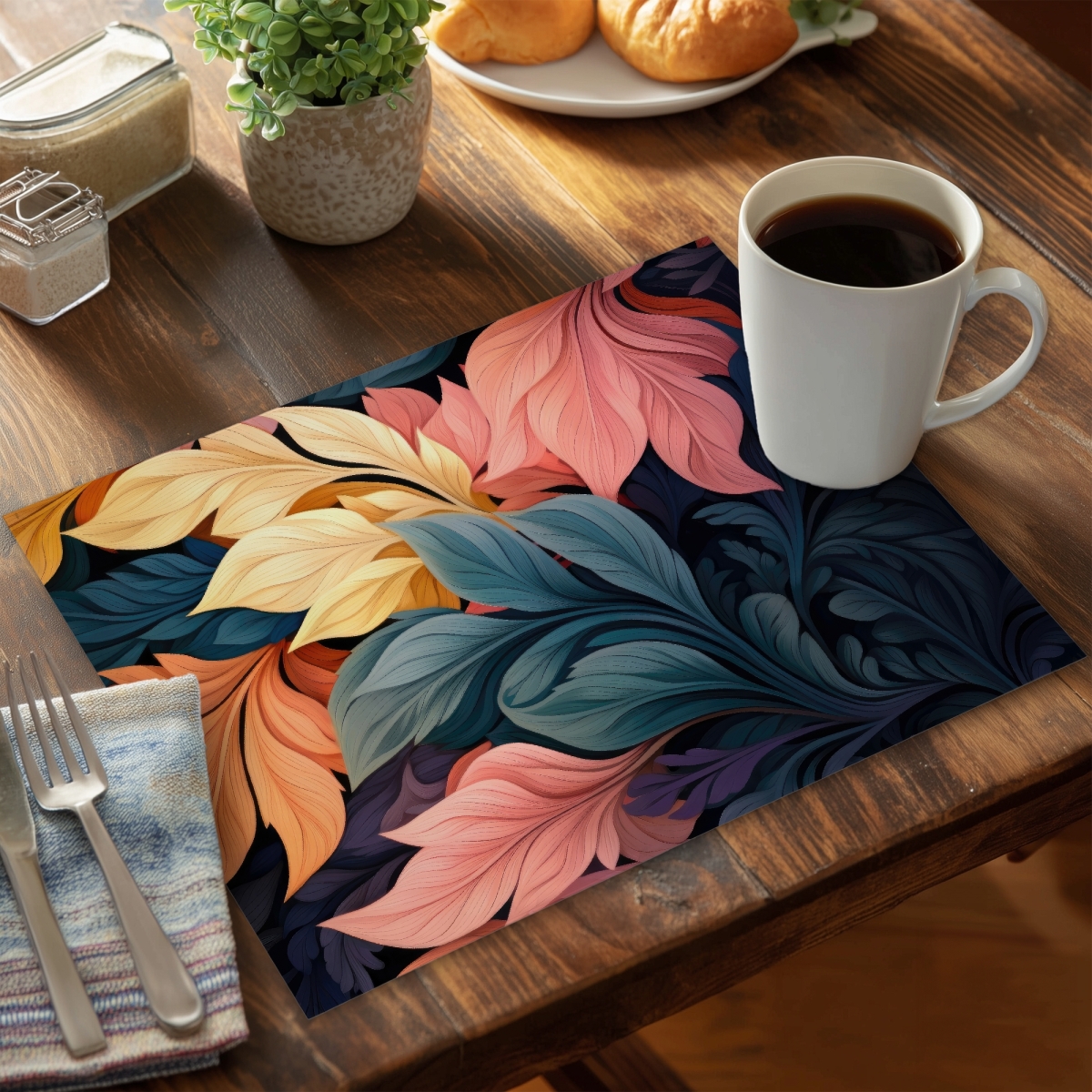 Picture of MWW CPPM1418H7O6OS 14 x 18 in. Pastel Bloom Yellow Polyester Placemat - Home Decor Accent