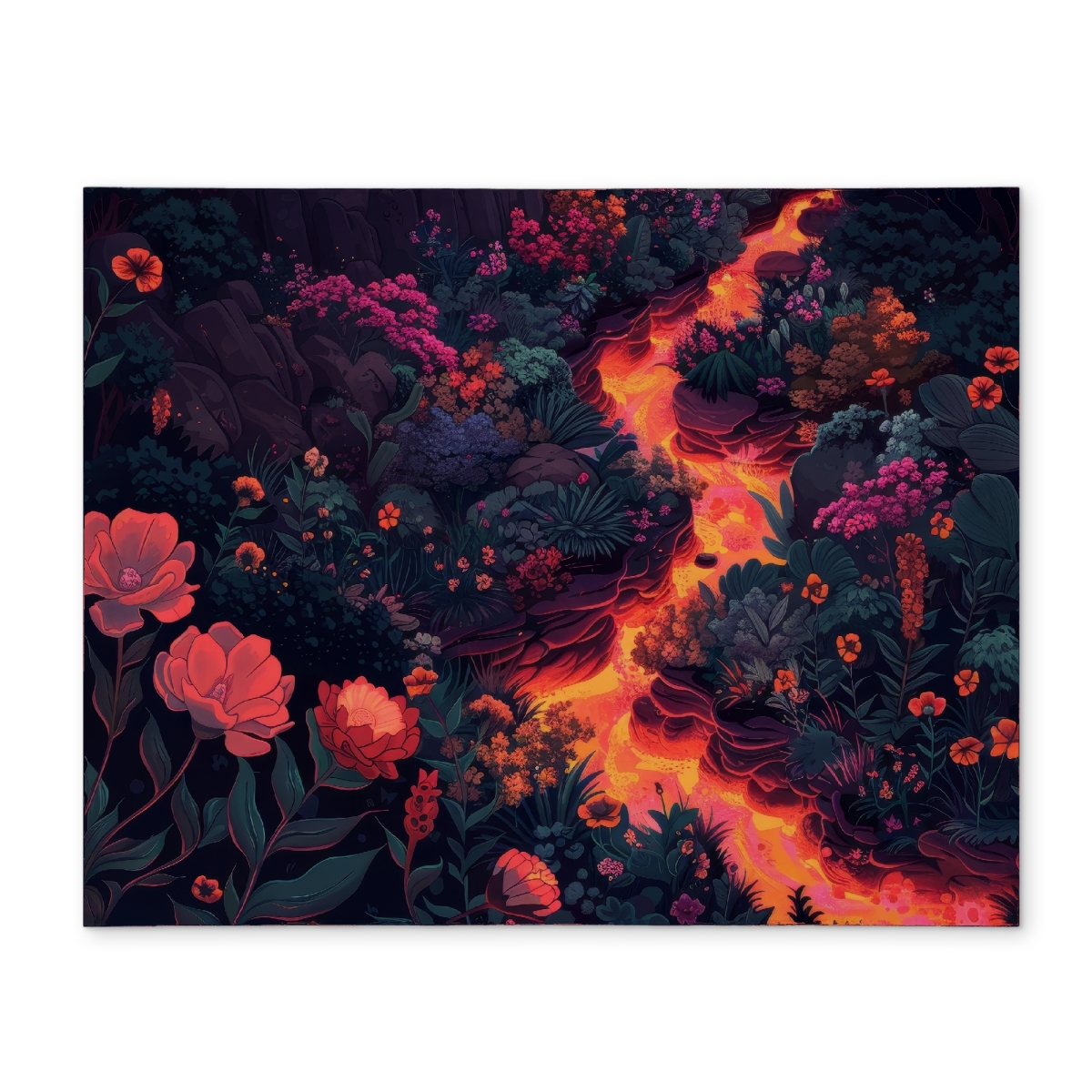 Picture of MWW CPPM1418ZVLBZ0 14 x 18 in. Flowing Magma Orange Polyester Placemat - Home Decor Accent