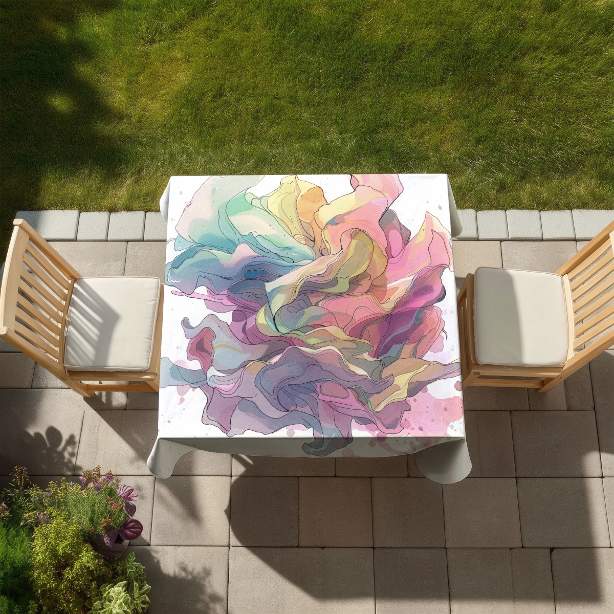 Picture of MWW C1TC5858XNS46T 58 x 58 in. Unfolding White Indoor & Outdoor Tablecloth for Home Decor