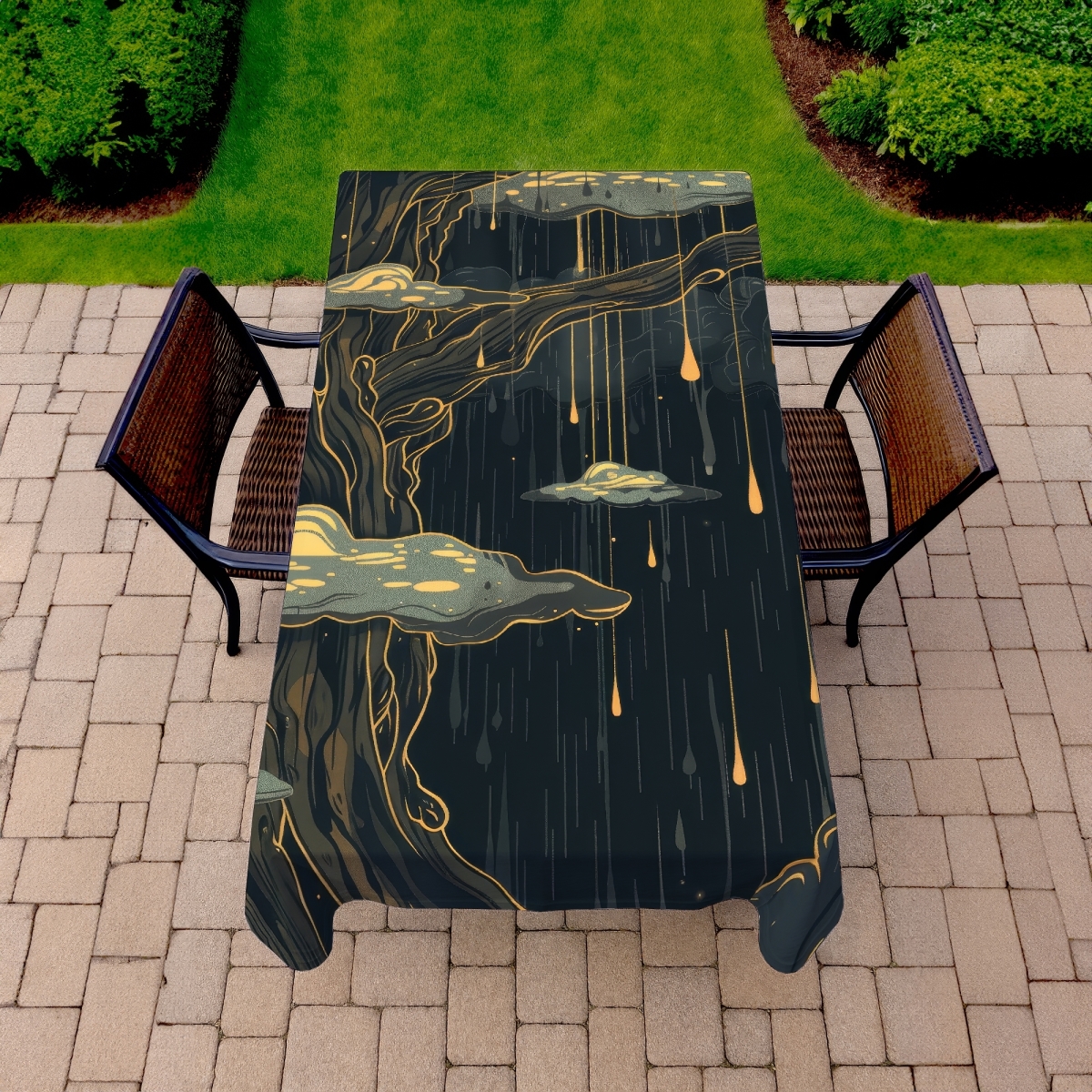 Picture of MWW C1TCLRGE4K6S6J 58 x 102 in. Goopy Gray Indoor & Outdoor Tablecloth for Home Decor - Stylish