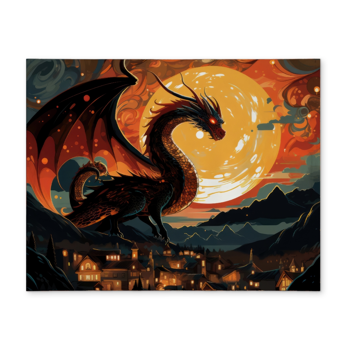 Picture of MWW CPPM1418DM9RWW 14 x 18 in. Imminent Destruction Yellow Polyester Placemat - Home Decor