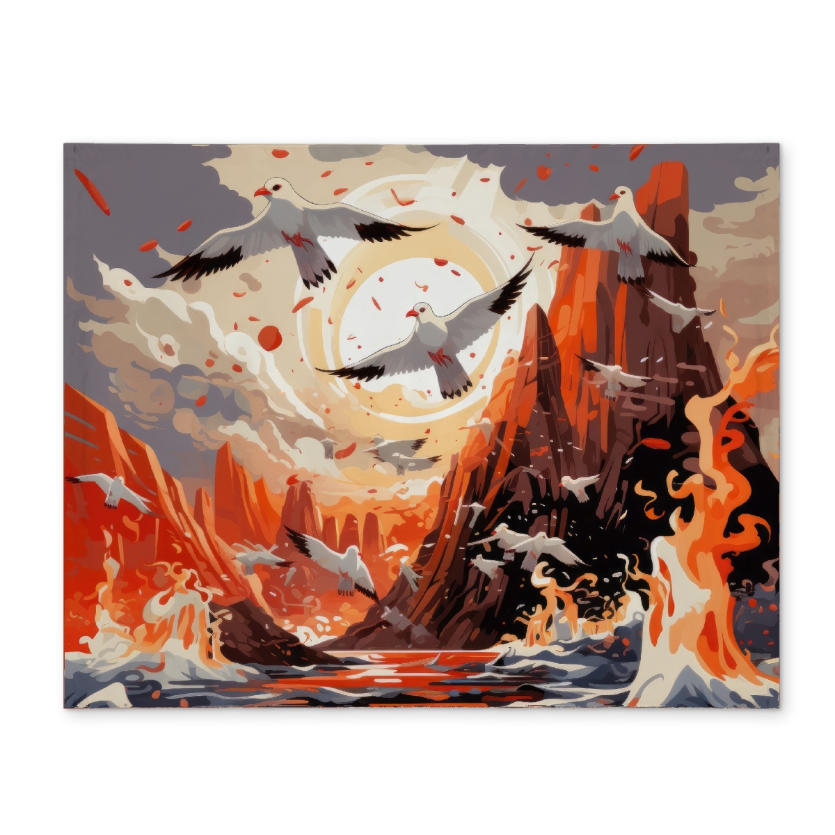 Picture of MWW CPPM1418FK3PNF 14 x 18 in. The Escape - Blue Polyester Placemat for Home Decor
