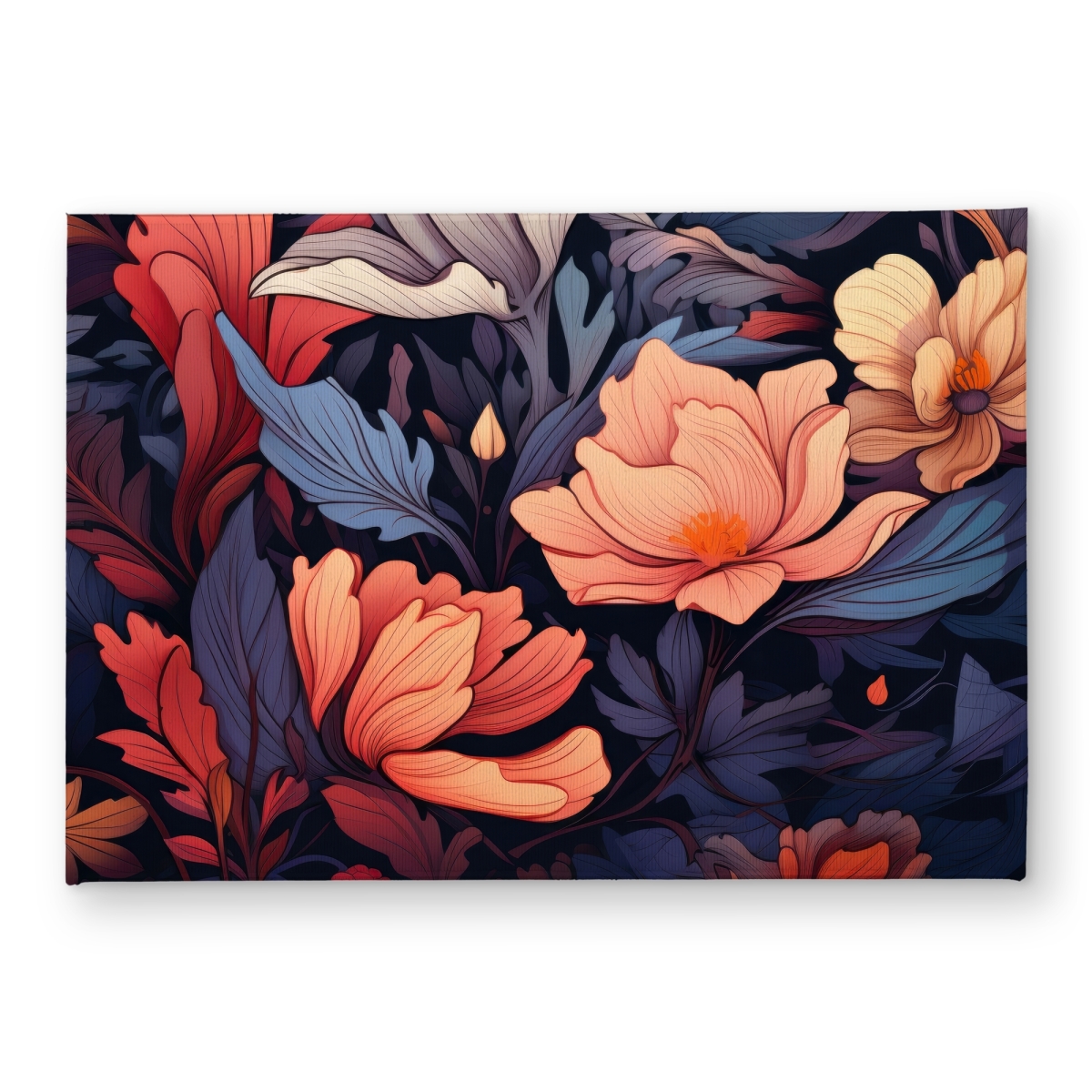 CODM1724CUZHS4 17 x 24 in. Blooming Uninterrupted Orange Indoor & Outdoor Door Mat - Home Decor