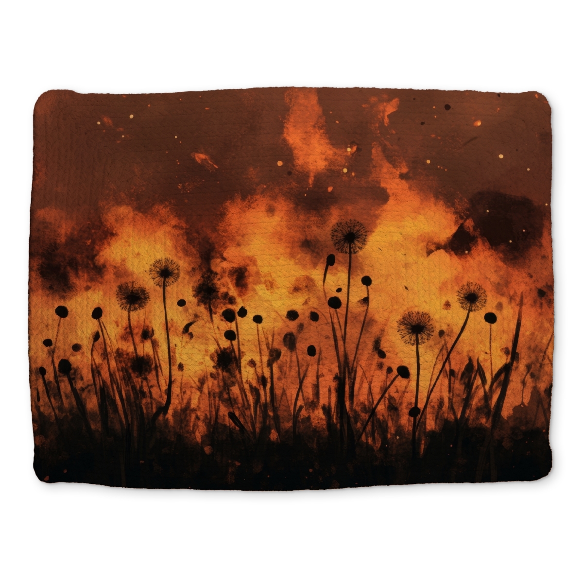 Picture of MWW CBPM1418Y9KKVZ 14 x 18 in. Ablaze - Yellow Braided Polyester Placemat for Home Decor