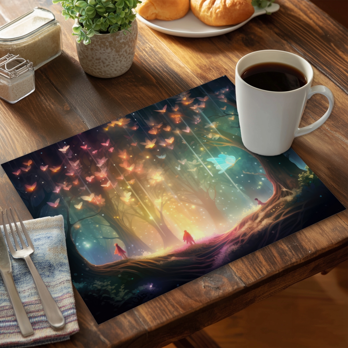 Picture of MWW CPPM1418MBXFOF 14 x 18 in. A Dream Come True - Turquoise Polyester Placemat for Home Decor