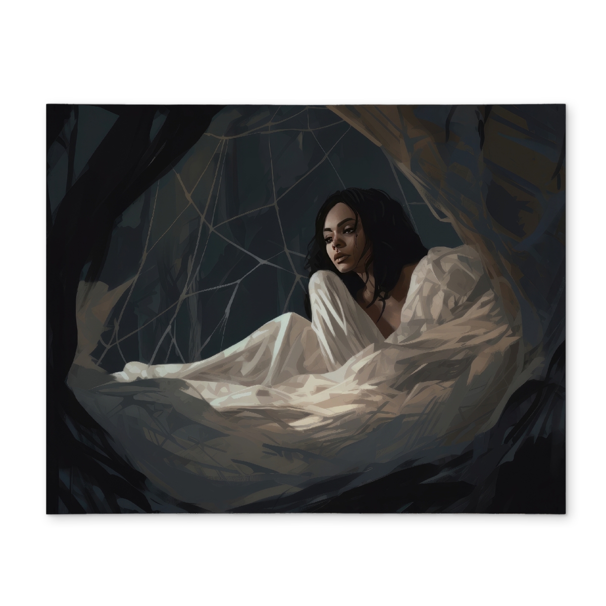 Picture of MWW CPPM1418OBQREC 14 x 18 in. Spider Princess Beige Polyester Placemat - Home Decor Accent