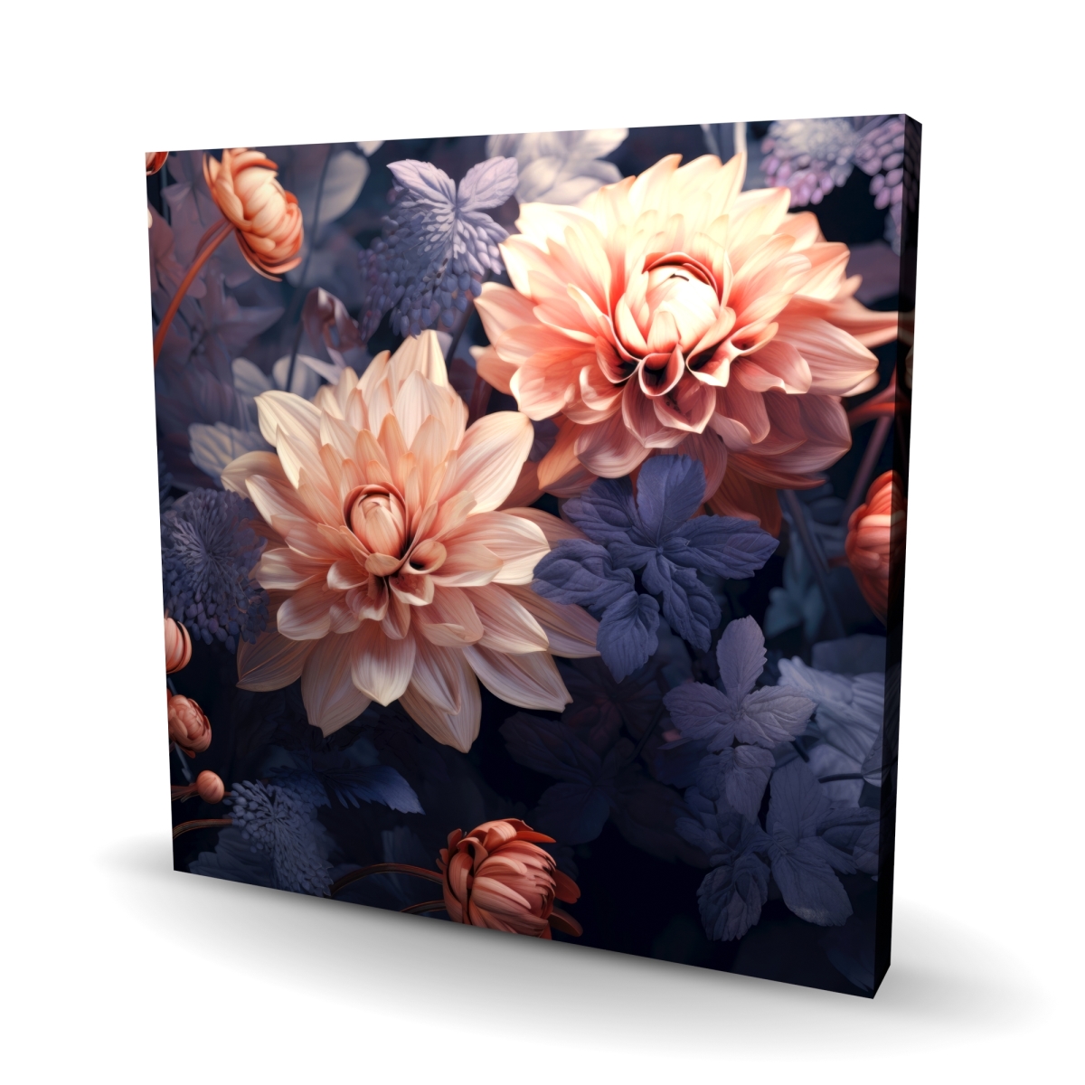 C1RC24241S3ONV 24 x 24 in. Pink & Purple Black Canvas Wall Art - Unique Home Decor Accent