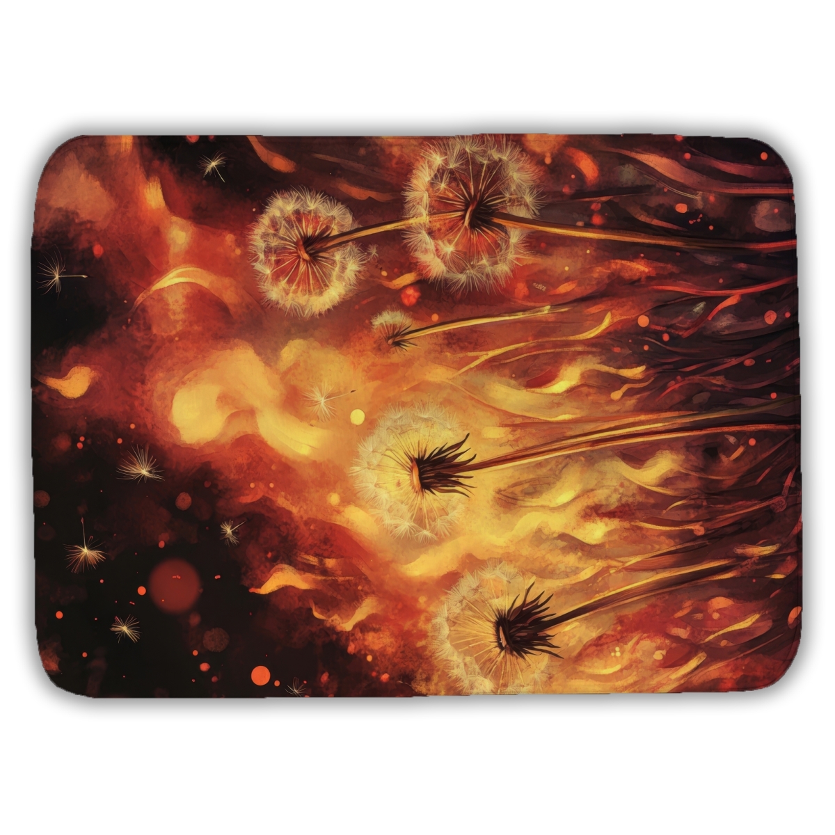 C1BM17246P8VCR 17 x 24 in. Dandy Fire Black Bath Mat - Stylish Home Decor Essential