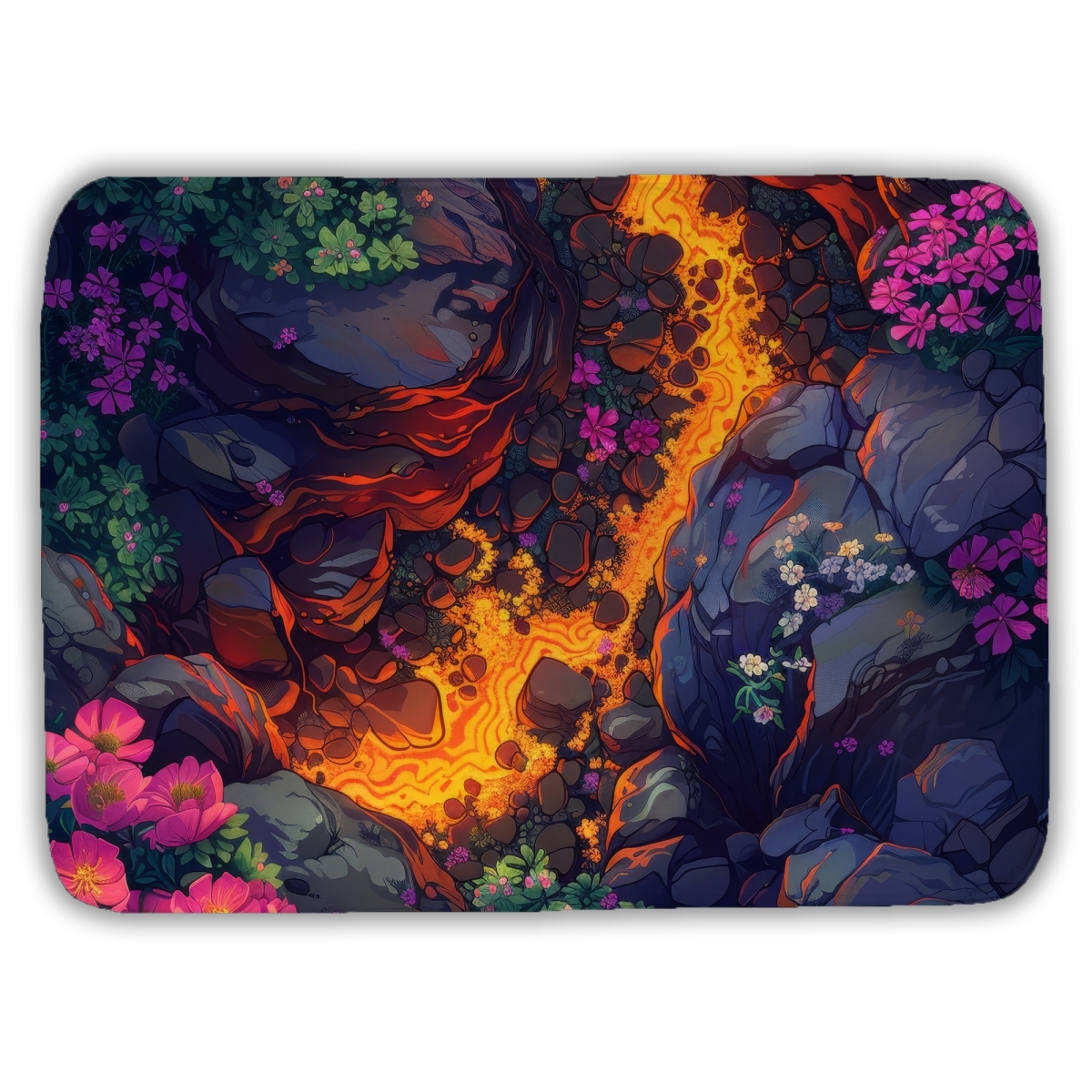 C1BM1724K2QUB8 17 x 24 in. Hot River Orange Bath Mat - Stylish Home Decor Accent