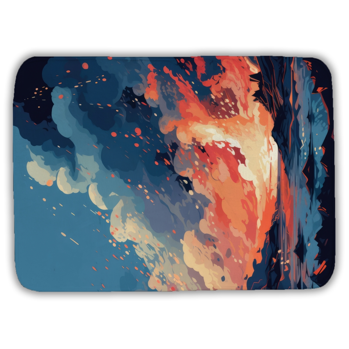 C1BM1724NVVPEG 17 x 24 in. Magma Does Not Wait - Coral Bath Mat for Home Decor