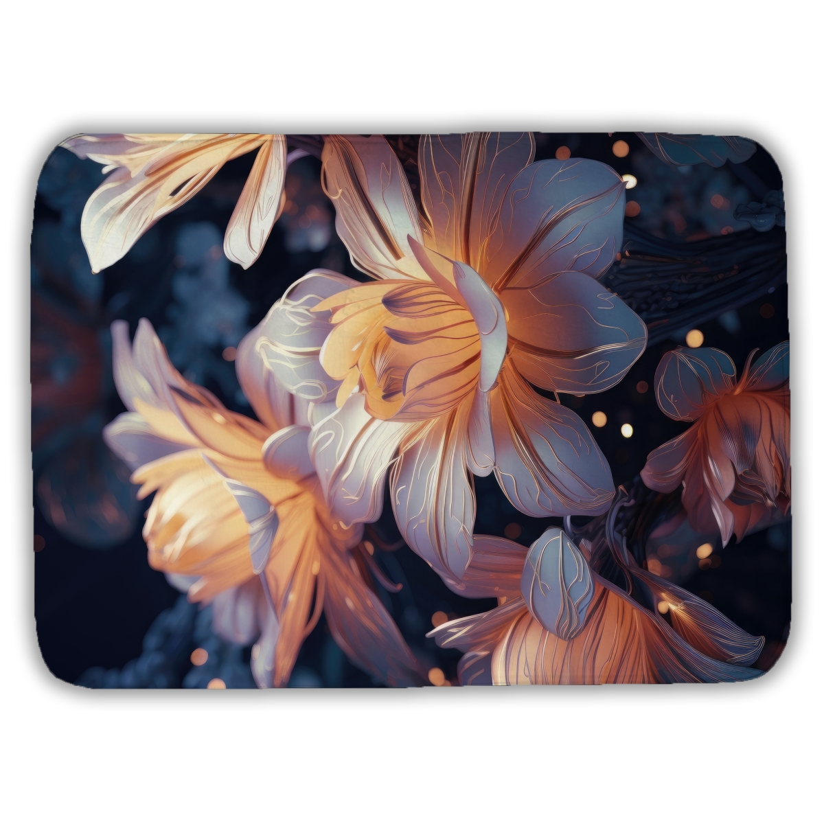 C1BM1724SKTYRT 17 x 24 in. Pixie Flowers Beige Bath Mat - Stylish Home Decor Accent