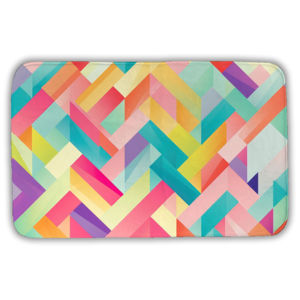 C1BM21341PUT6V 21 x 34 in. Stripe Harmony Pink Bath Mat - Stylish Home Decor Accent