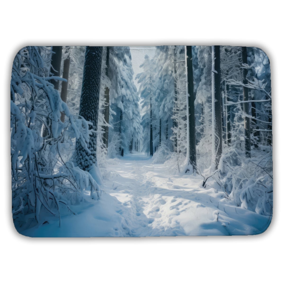 C1BM1724QK5C4P 17 x 24 in. Cold Forest White Bath Mat - Elegant