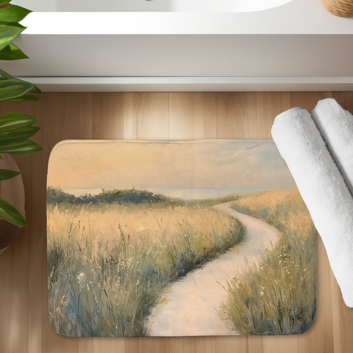 C1BM1724RYN3VA 17 x 24 in. Soft Breeze White Bath Mat - Elegant