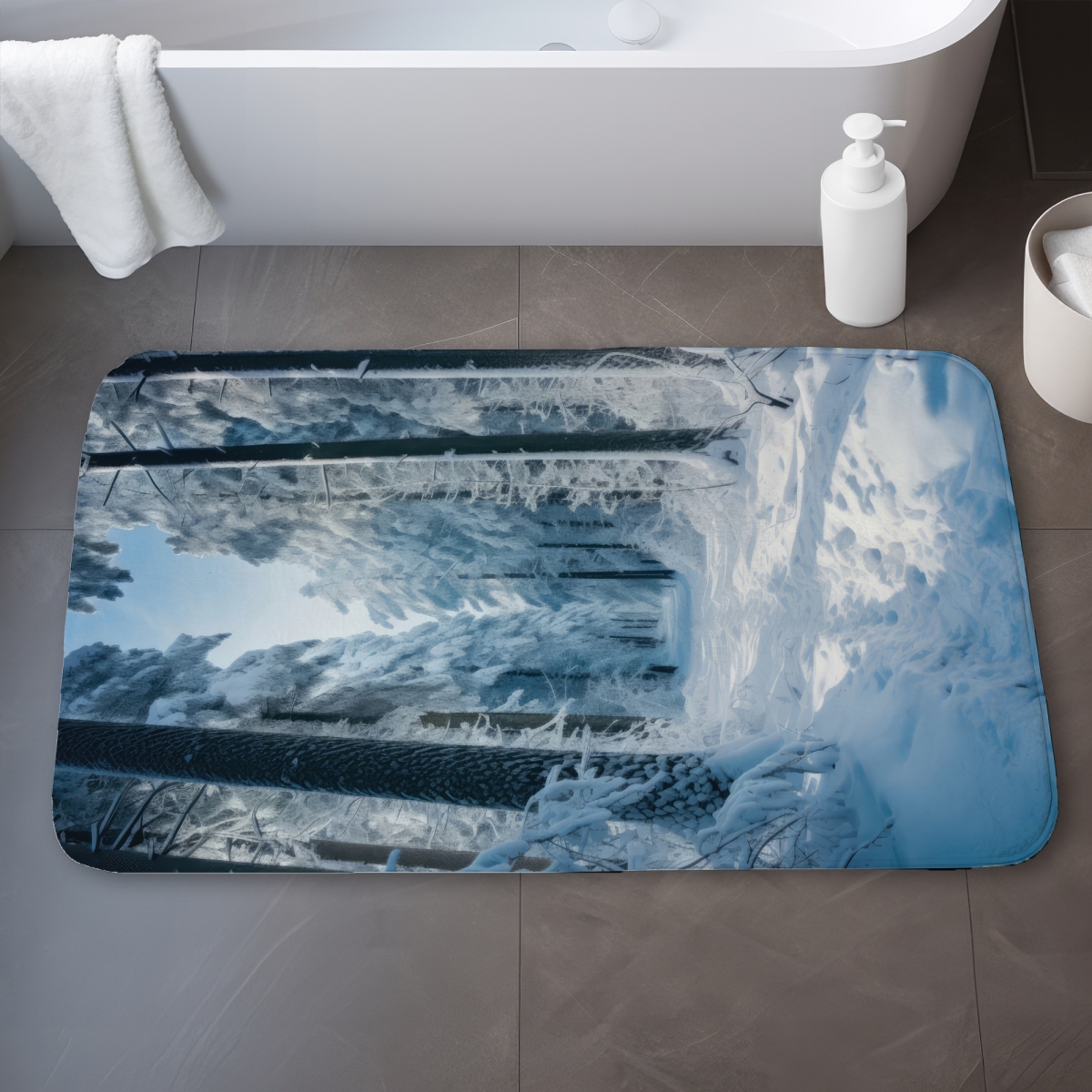 C1BM21342US3U2 21 x 34 in. Cold Forest Brown Bath Mat - Cozy Home Decor Essential