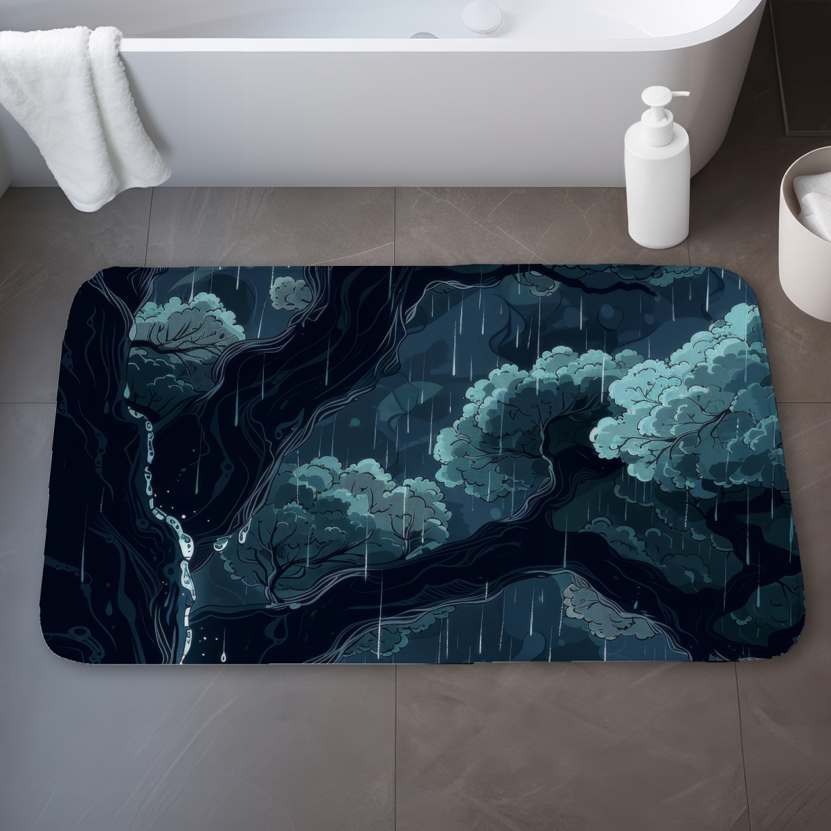 C1BM21349CW57S 21 x 34 in. Canopy White Bath Mat - Elegant Home Decor Essential
