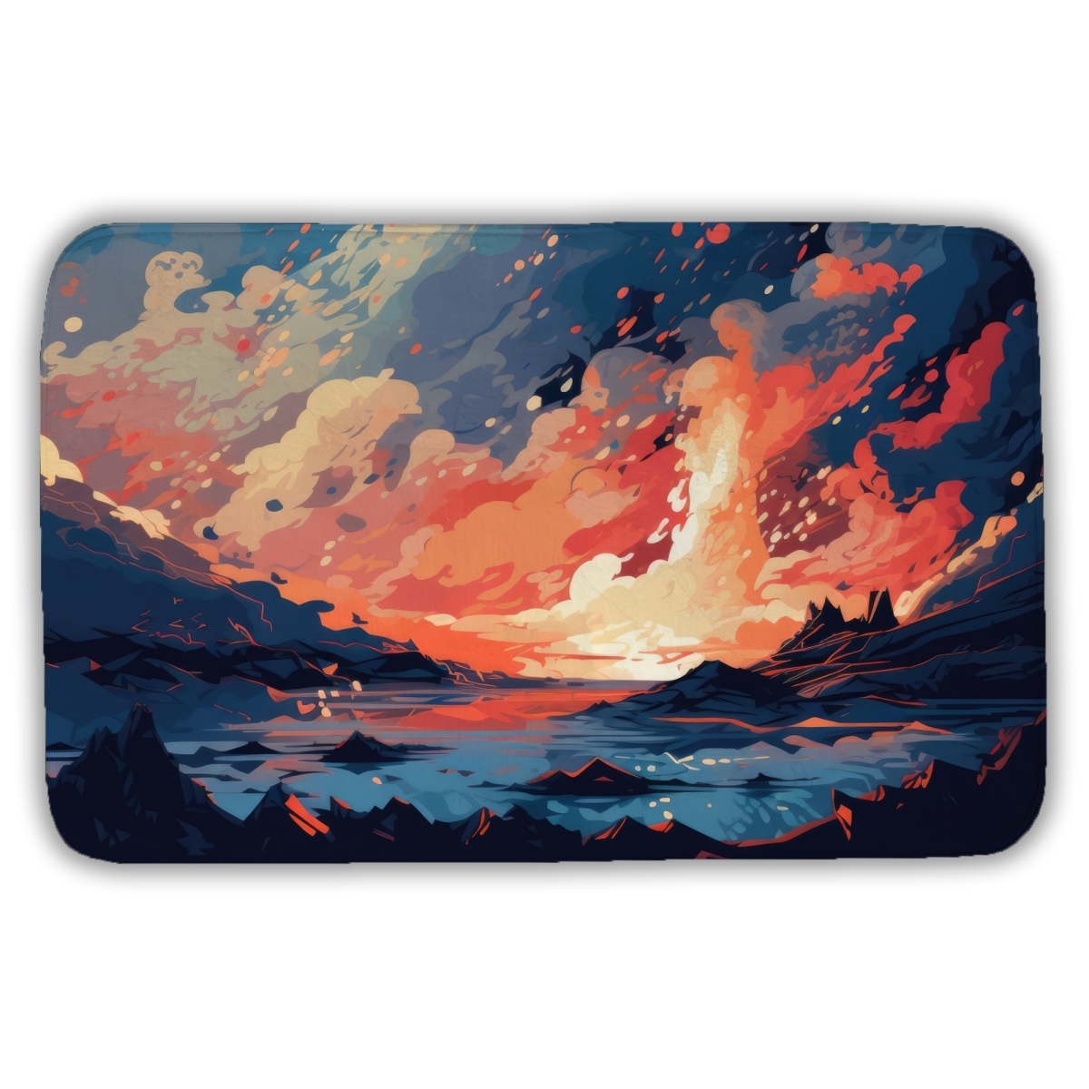 C1BM21341BCKWQ 21 x 34 in. Magma Does Not Wait - Orange Bath Mat for Home Decor