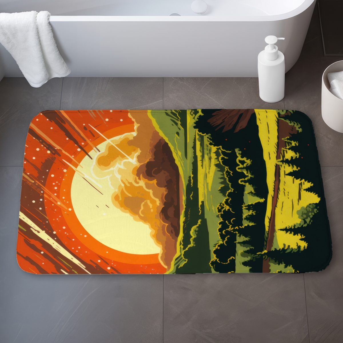 C1BM21347FC11G 21 x 34 in. Last Days Green Bath Mat - Eco-Friendly