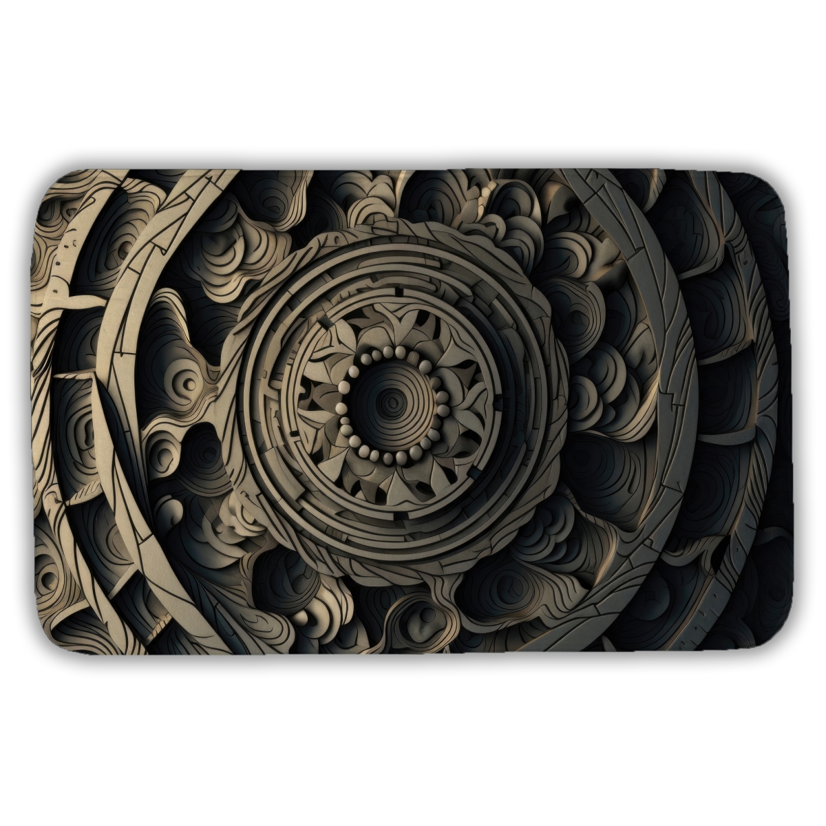 C1BM2134H1IUUF 21 x 34 in. Cycles White Bath Mat - Elegant Home Decor for Your Bathroom