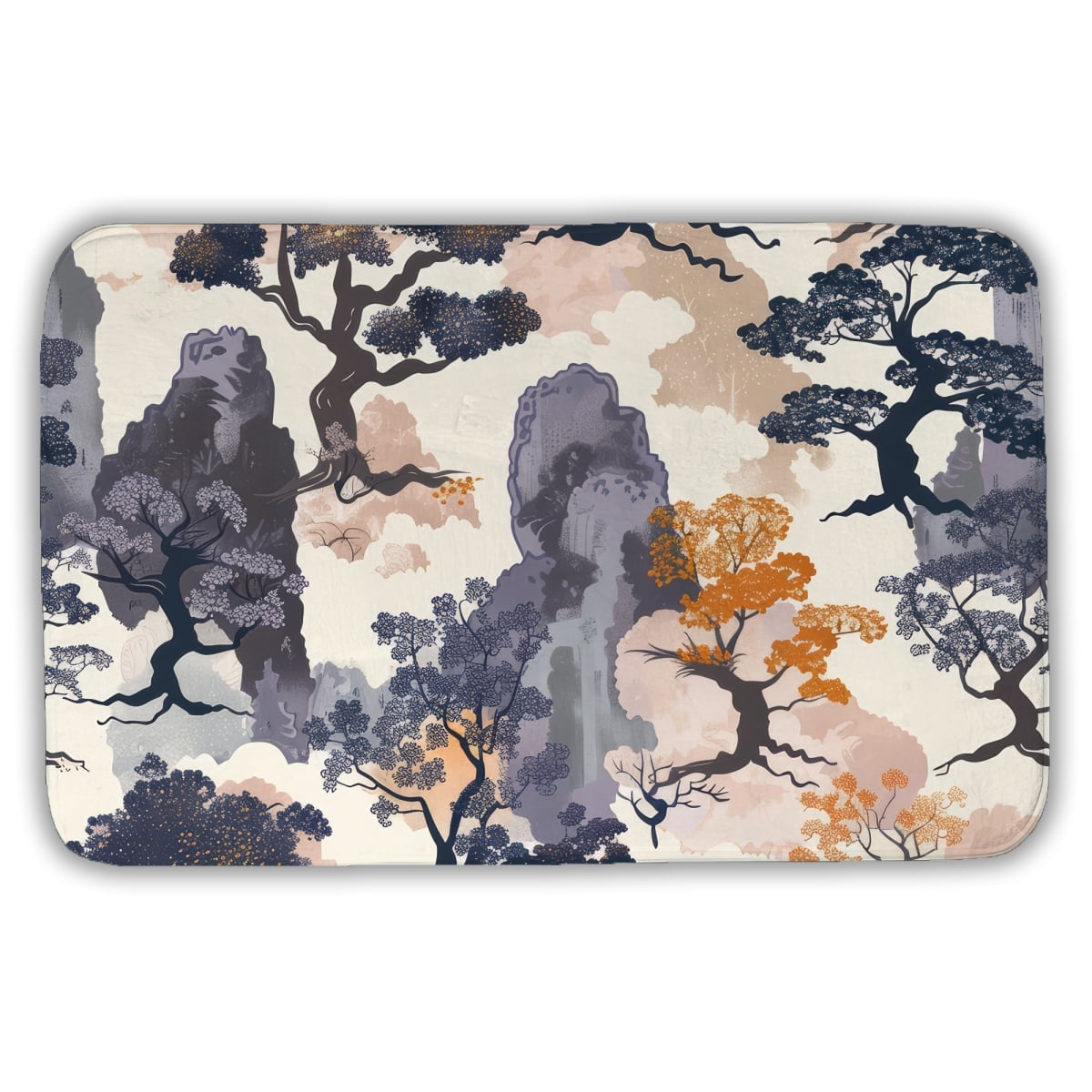 C1BM2134LRF3YO 21 x 34 in. Voidless Orange Bath Mat - Stylish Home Decor Essential