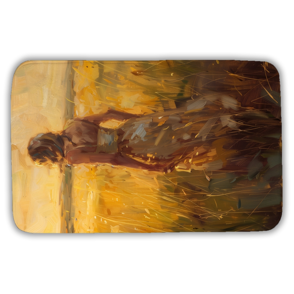 C1BM2134JZSN41 21 x 34 in. Exploring Beige Bath Mat for Stylish Home Decor - Soft & Cozy