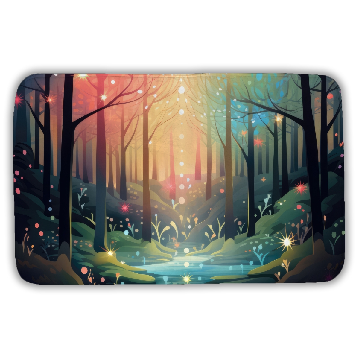 C1BM2134MTAJUJ 21 x 34 in. Magical Forest Pink Bath Mat - Cozy Home Decor Accent