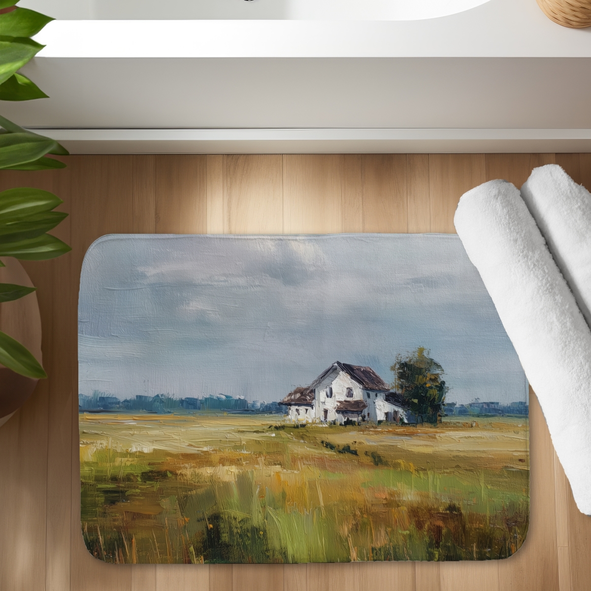 C1BM172466DG0R 17 x 24 in. Marsh White Bath Mat - Stylish Home Decor Essential