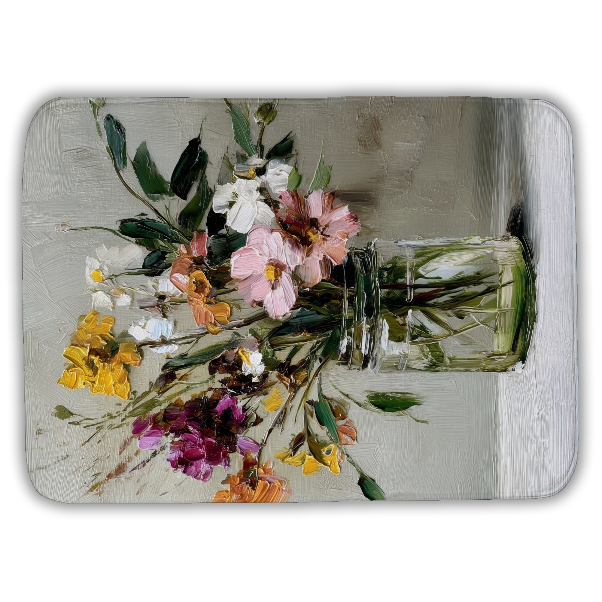 C1BM1724MCOPI5 17 x 24 in. Still Life Pink Bath Mat - Stylish Home Decor Essential