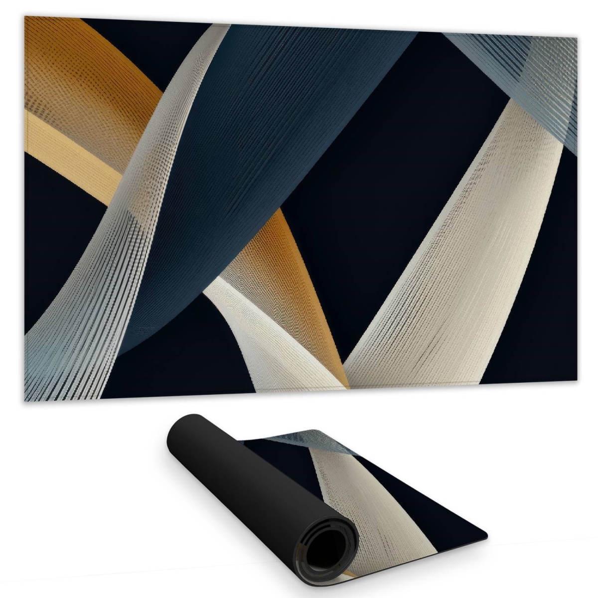 C1DM1424J4FRO5 14 x 24 in. Ropes of Destiny - Gray Gaming Mat for Stylish Home Decor