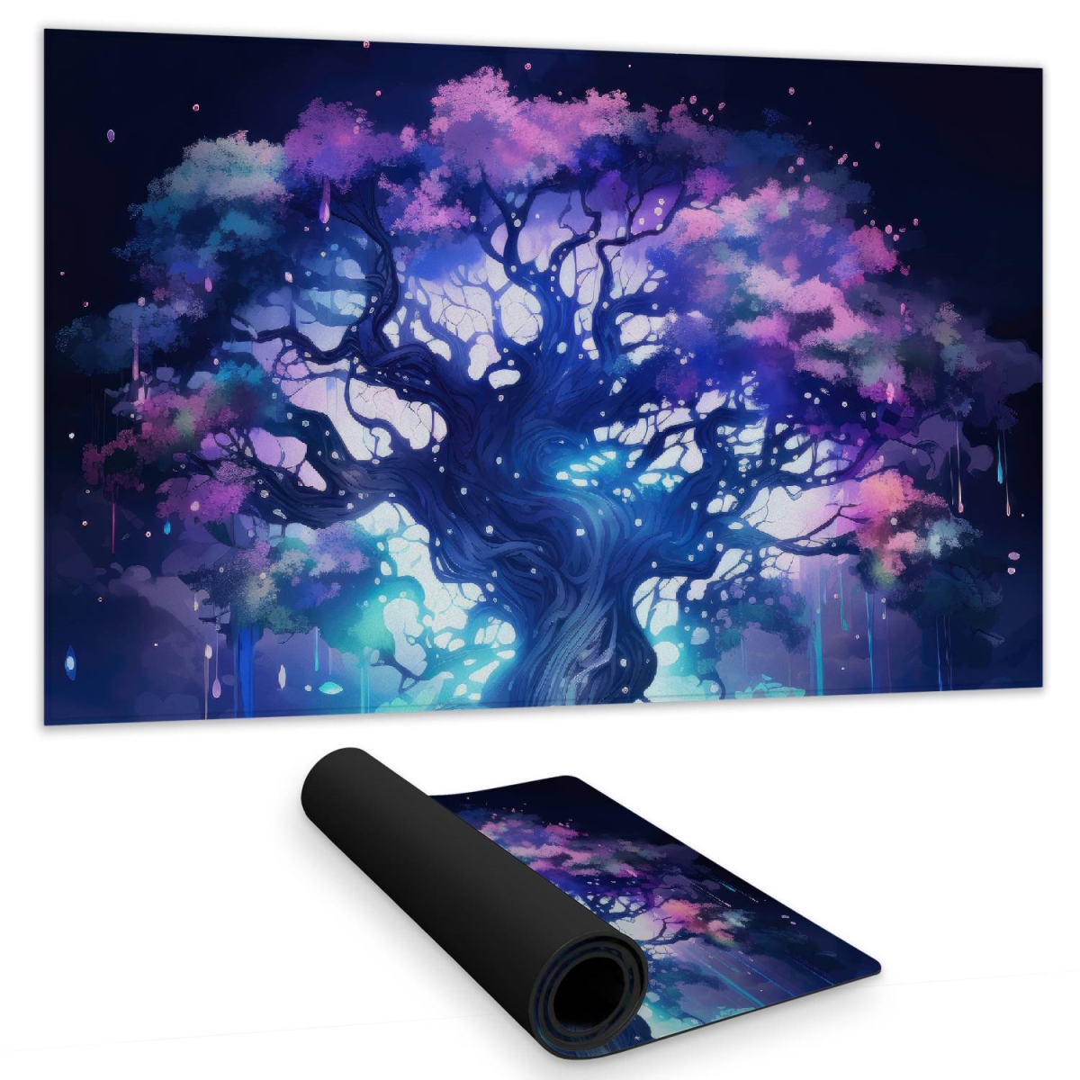 C1DM1424LECJR3 14 x 24 in. Make A Wish Purple Gaming Mat for Home Decor - Stylish Design