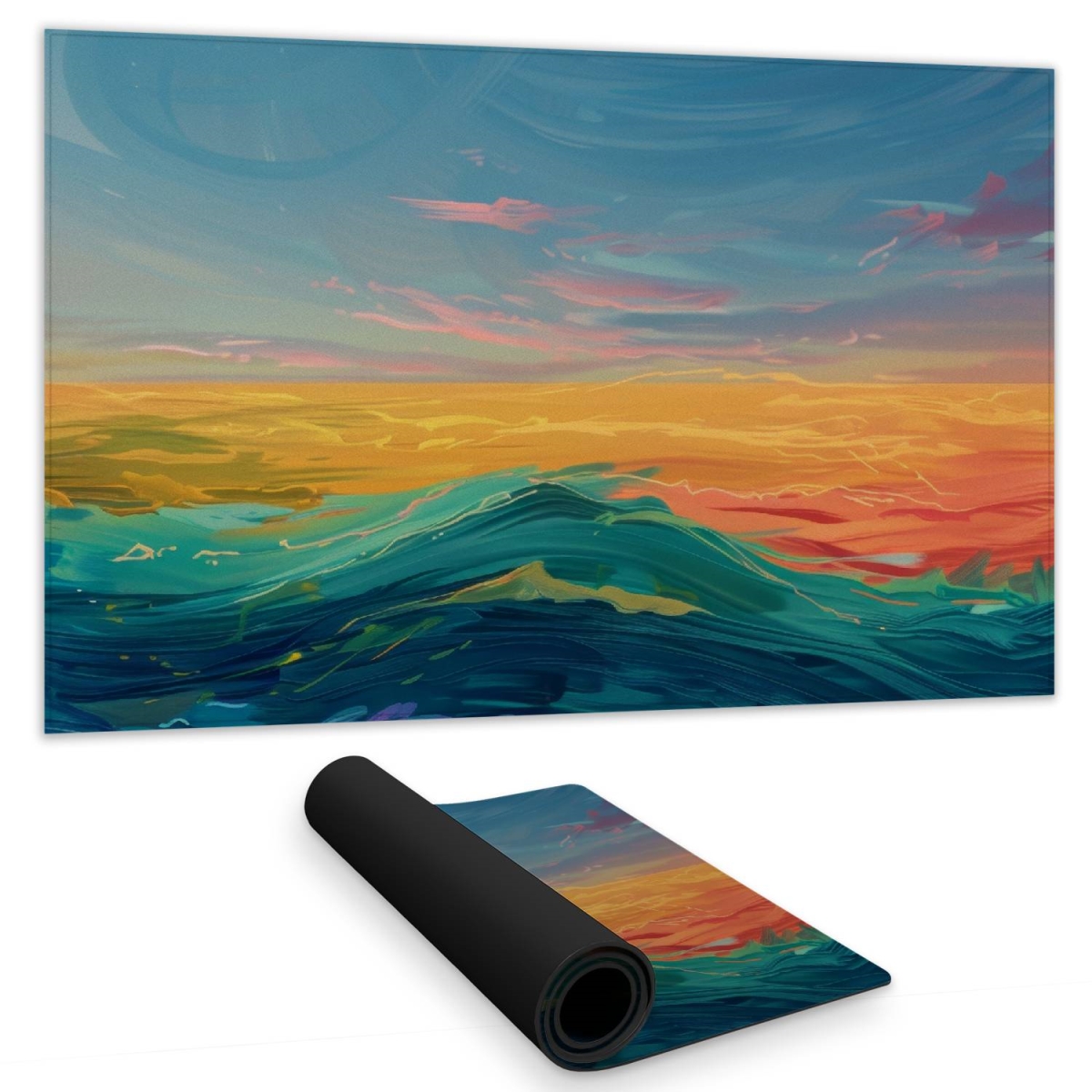 Concius Sales C1DM1424CLH3SM 14 x 24 in. Watercolors Gaming Mat - Stylish Home Decor Play Surface