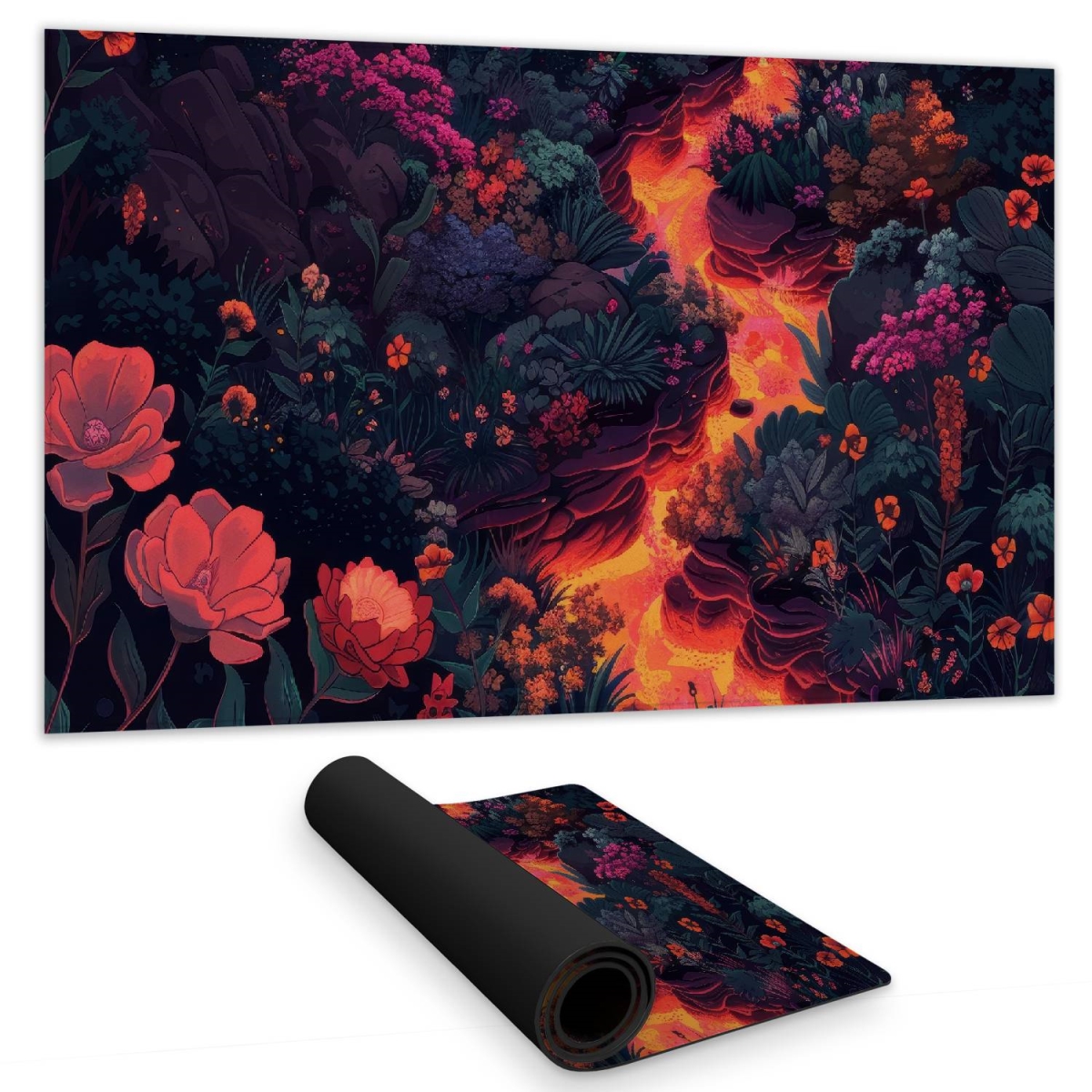 Concius Sales C1DM1424EAO29O 14 x 24 in. Flowing Magma Gaming Mat - Stylish Home Decor Play Surface