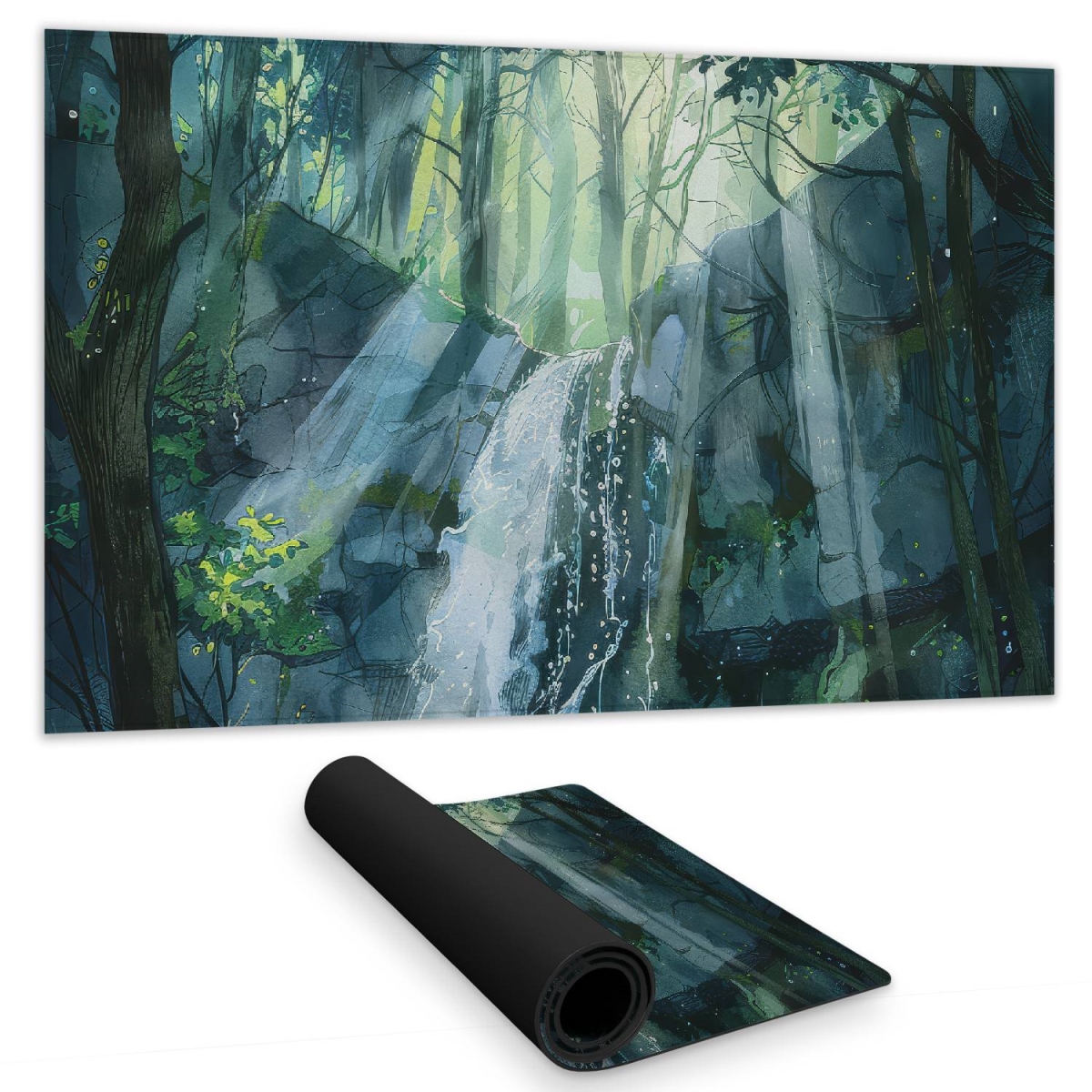 Concius Sales C1DM142400UBLA 14 x 24 in. Sleeping Fall Gaming Mat - Stylish Home Decor Play Surface
