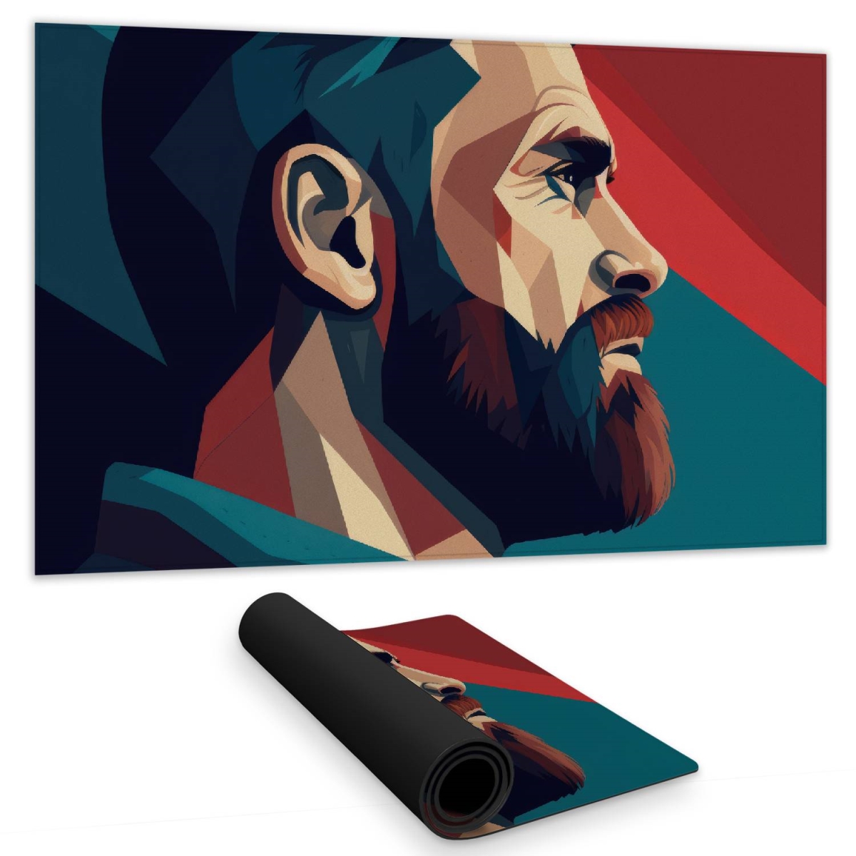 C1DM14242OP5A7 14 x 24 in. Courageous Red Gaming Mat for Stylish Home Decor