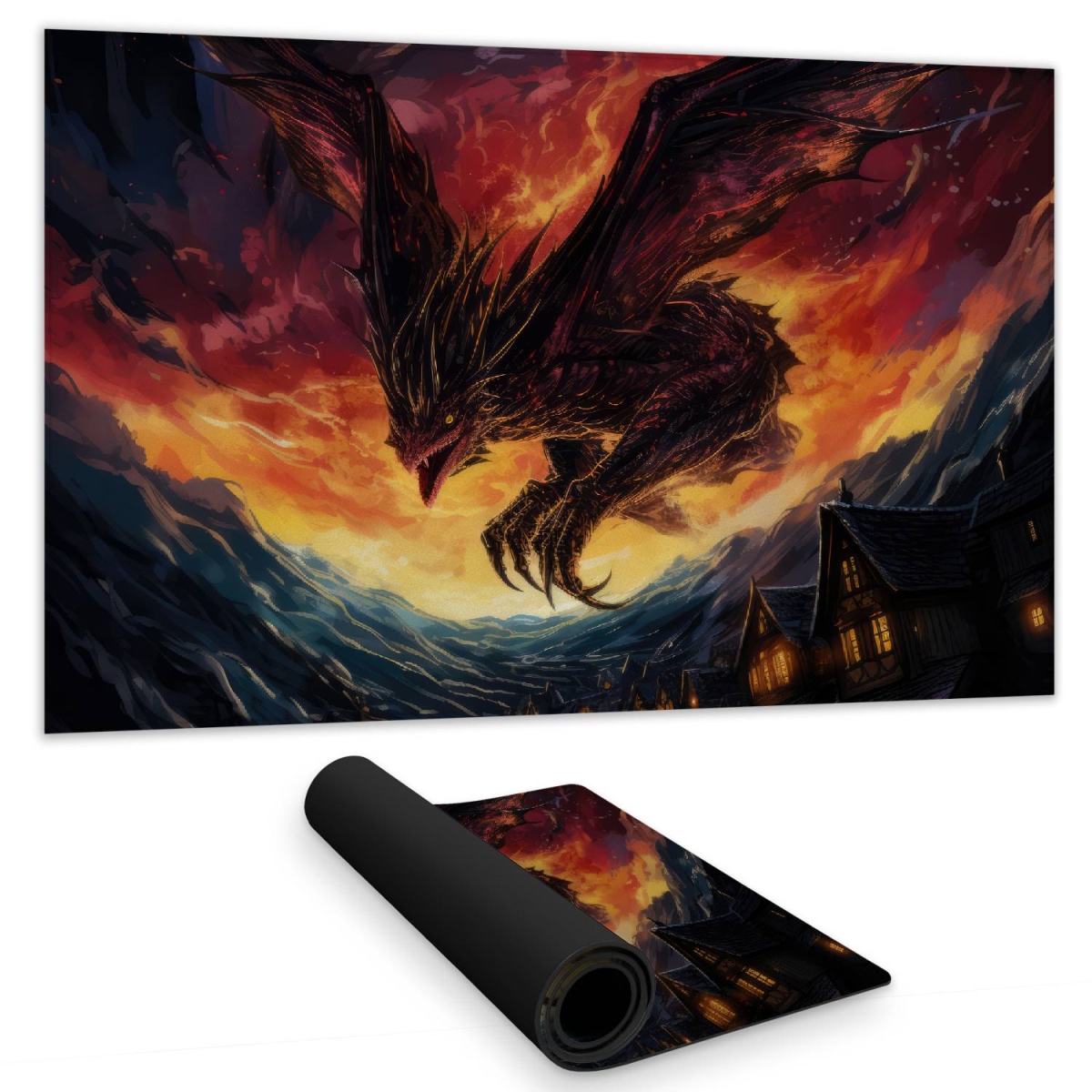 C1DM1424ZQVLZC 14 x 24 in. Back for Revenge - Orange Gaming Mat for Home Decor
