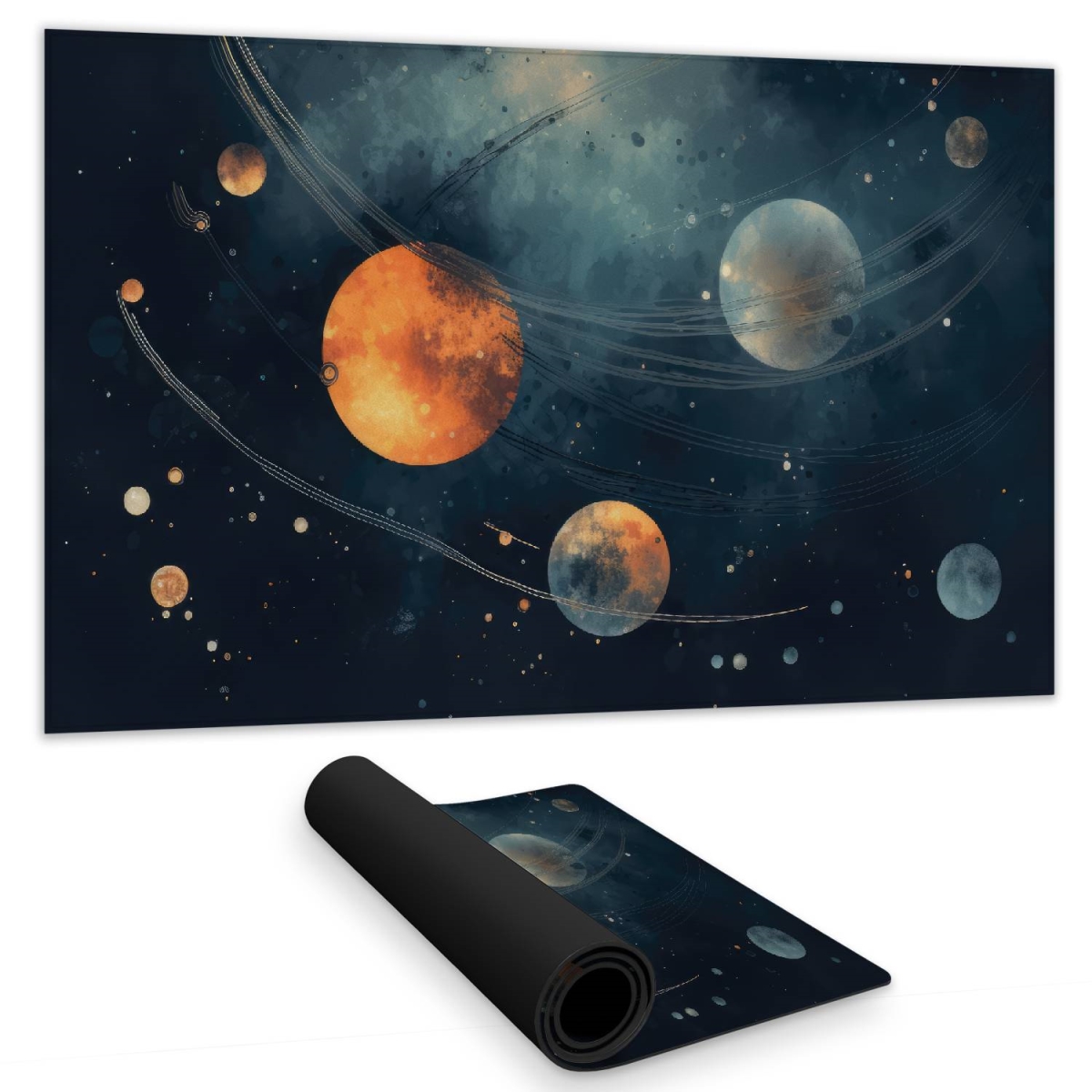 Concius Sales C1DM1424Q6I52O 14 x 24 in. Deep Exploration Gaming Mat - Stylish Home Decor Rug