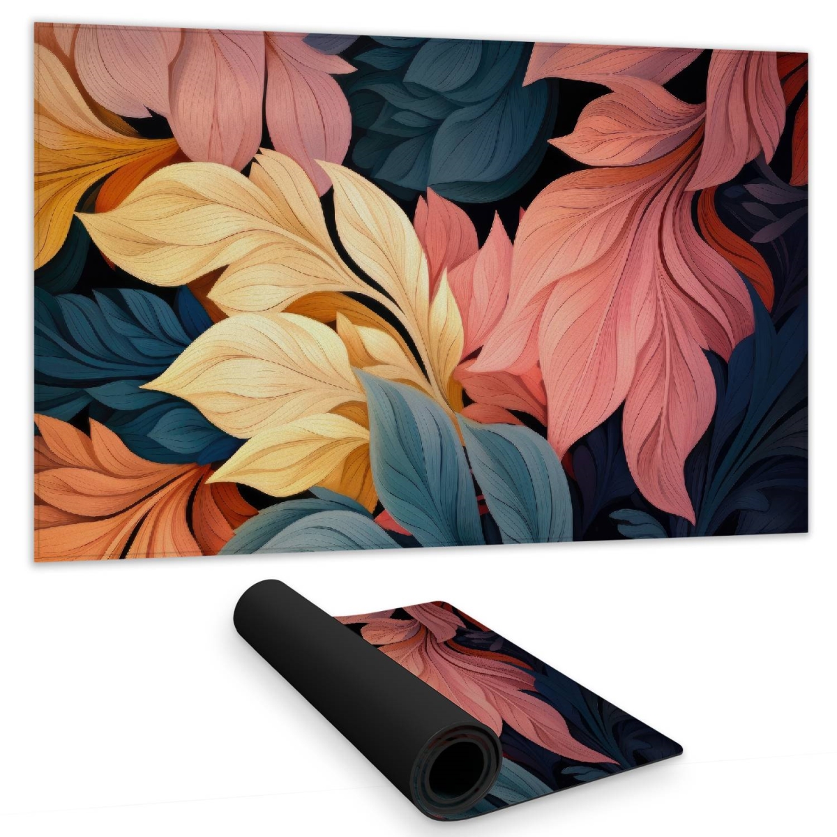 C1DM1424WNUEKT 14 x 24 in. Pastel Bloom - Gray Gaming Mat for Stylish Home Decor