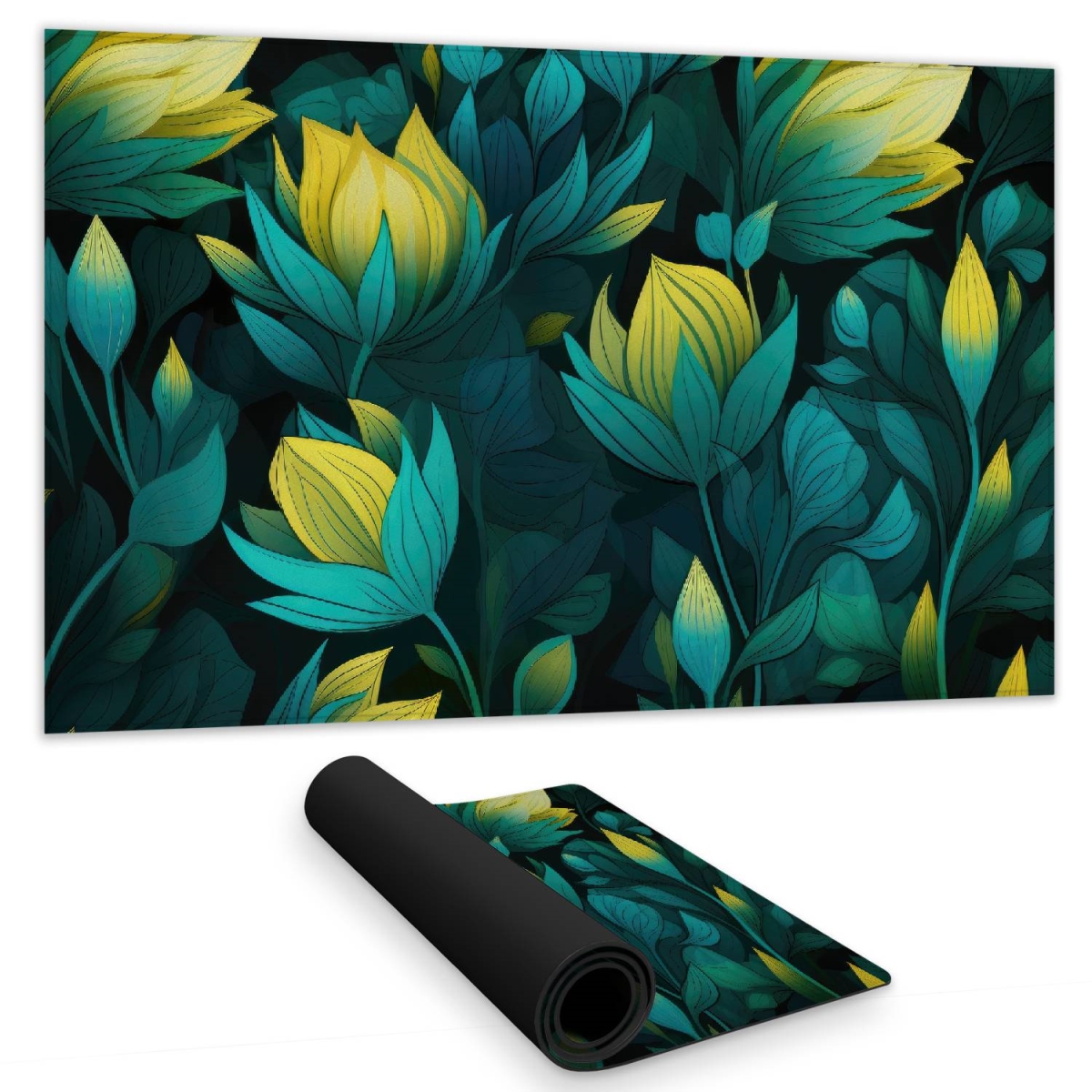 Concius Sales C1DM1424M18F24 14 x 24 in. Intense Bloom Gaming Mat - Stylish Home Decor Desk Pad
