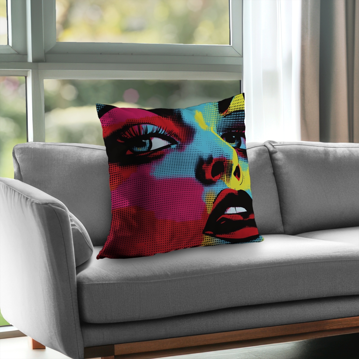 Concius Sales C1PC262680FGWV 26 x 26 in. Comics Poly Twill Throw - Stylish Home Decor Accent  - Insert NOT included