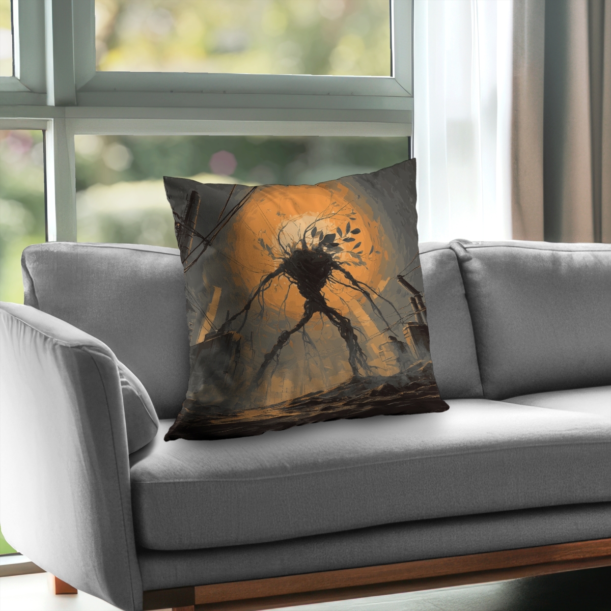 Concius Sales C1PC2626HM443V 26 x 26 in. Final Warning Poly Twill Throw for Stylish Home Decor - Insert NOT included
