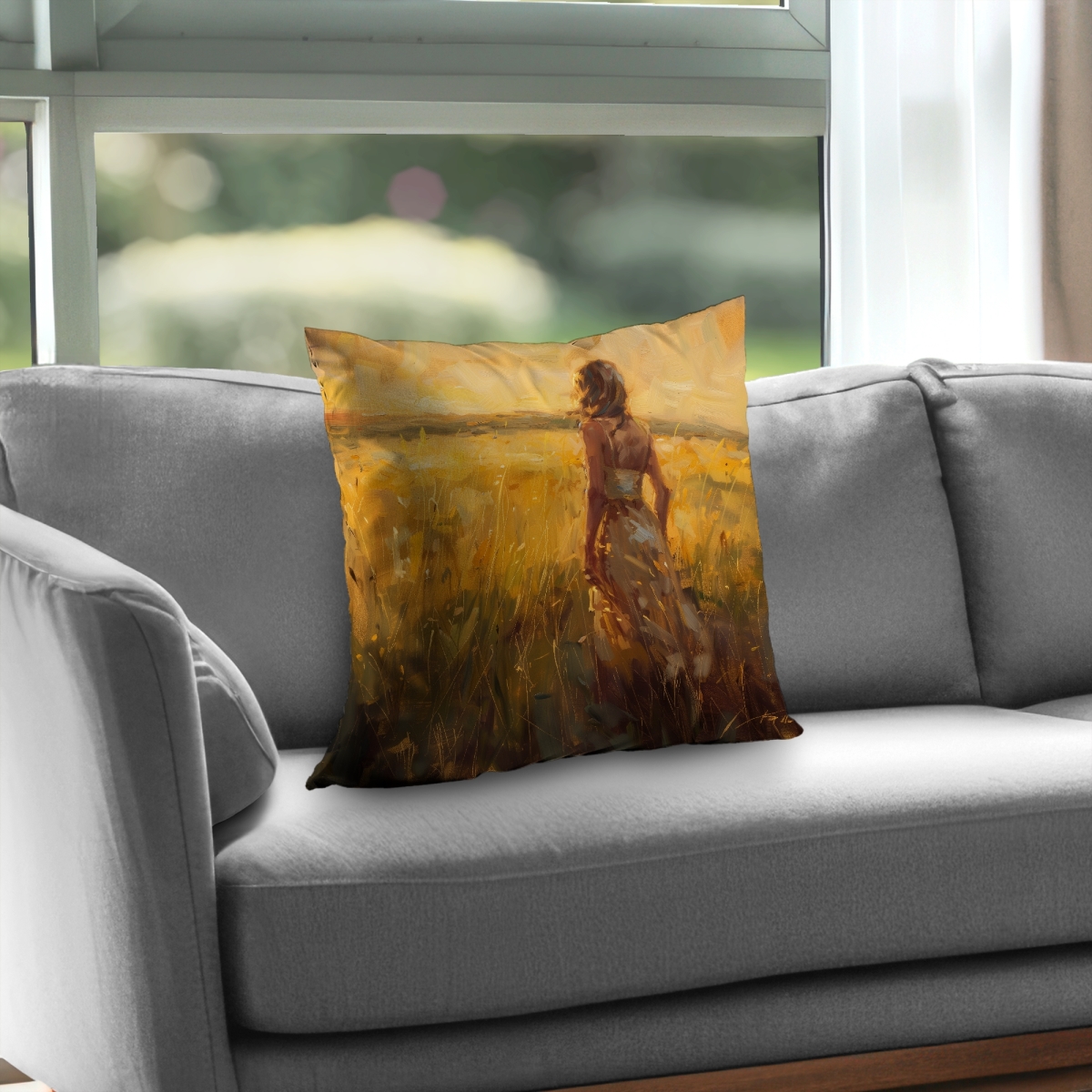 Concius Sales C1PT2020GY76HZ 20 x 20 in. Exploring Poly Twill Throw Pillow - Stylish Home Decor - Insert Included