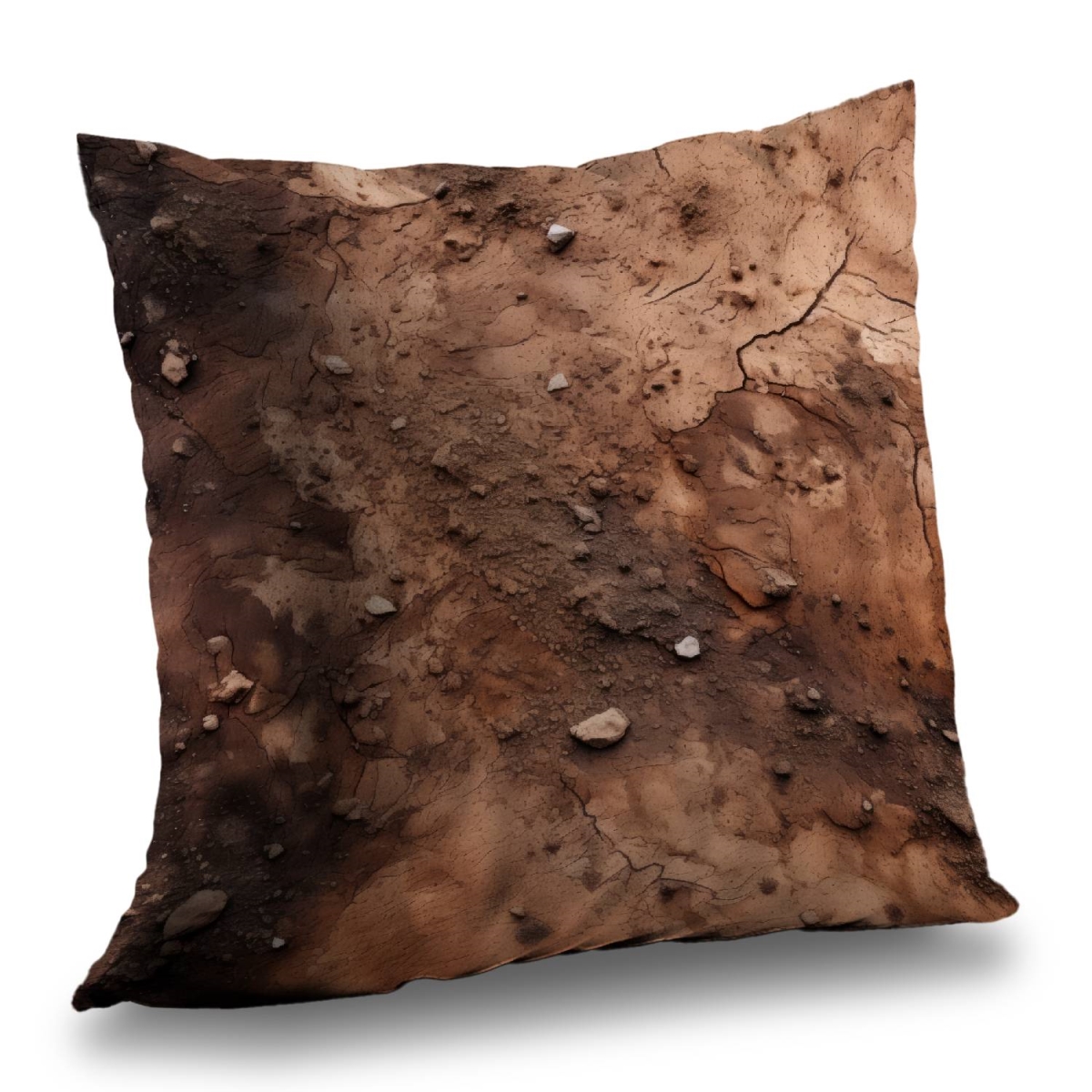 Concius Sales C1PT2020OUDETD 20 x 20 in. Mud and Stones Poly Twill Throw Pillow - Home Decor Accent - Insert Included
