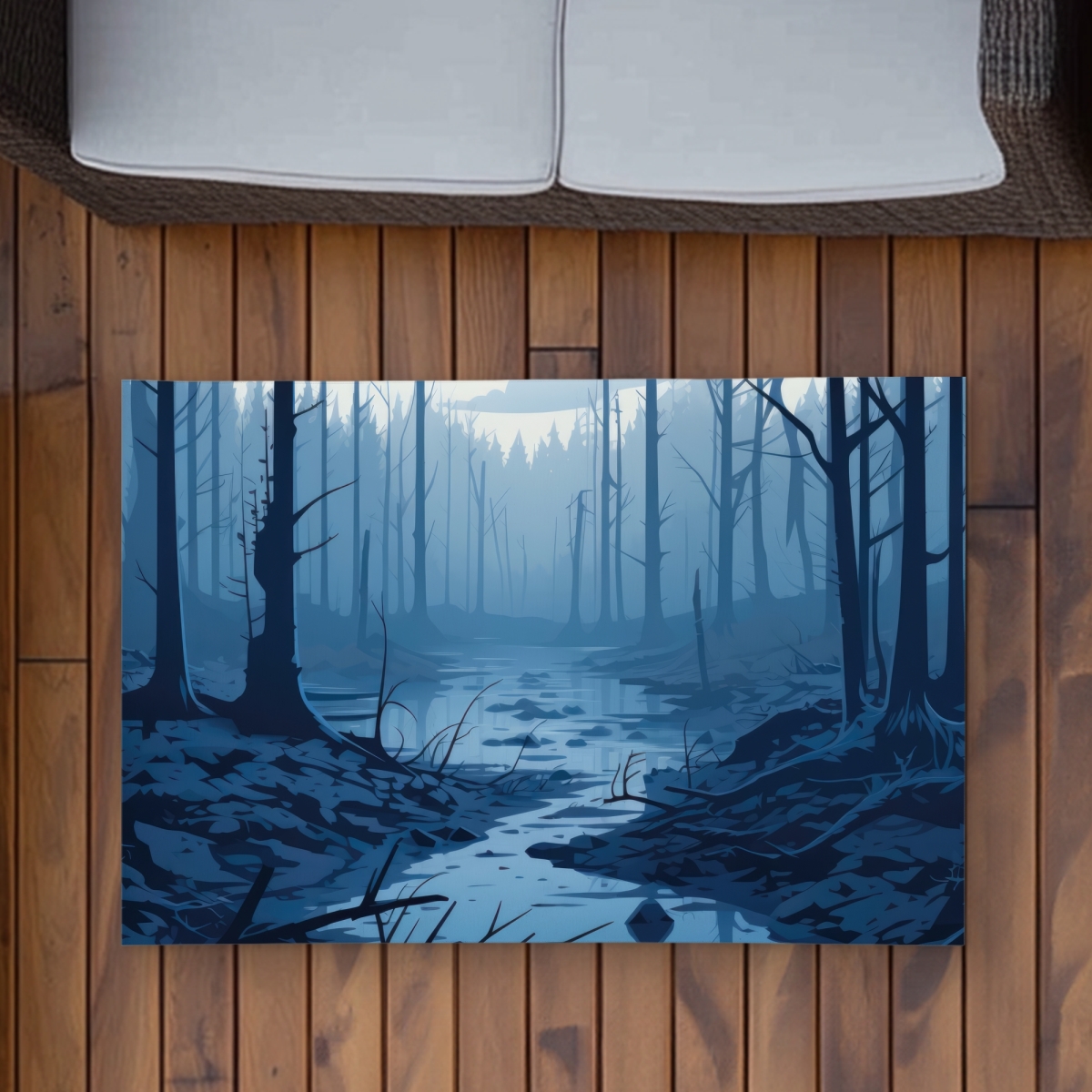 C1ROAR239B4237 2 x 3 ft. Dead Lands Black Outdoor Rectangle Area Rug - Stylish Home Decor