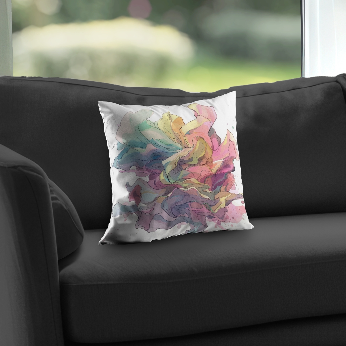 Concius Sales C1PT1414UJP4F7 14 x 14 in. Unfolding Poly Twill Throw Pillow - Stylish Home Decor - Insert Included