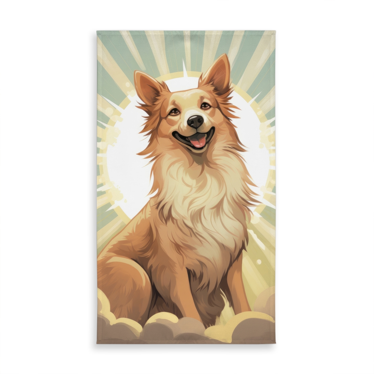 Picture of MWW C1TCLRGEEMVRUN 58 x 102 in. Whos A Good Boy - Beige Indoor & Outdoor Tablecloth for Decor