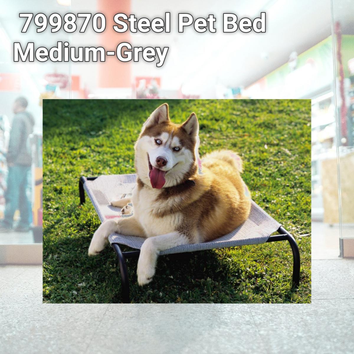 Picture of Coolaroo 799870436049 Steel Pet Bed Medium-Grey