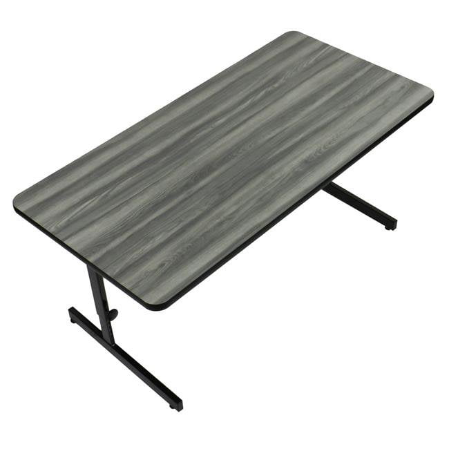 1.25 in. High Pressure Rectangular Top Computer & Training Tables, New England Driftwood - 24 x 72 in.