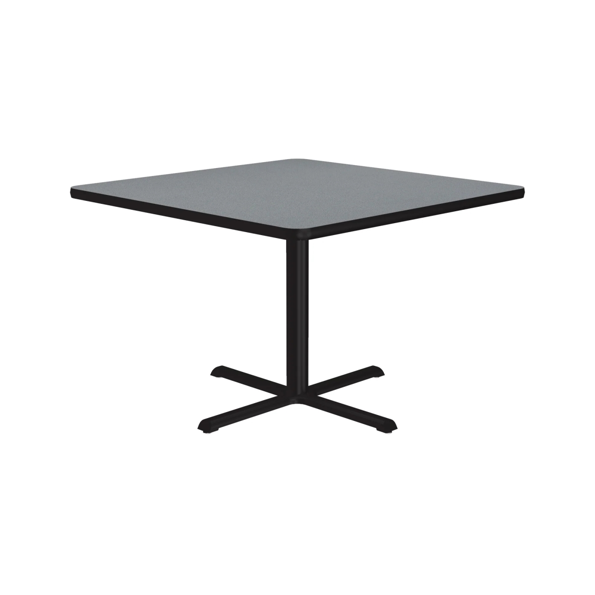 SXT36S-15-98-13 36 in. X-Base High Pressure Laminate Cafe & Breakroom Table with Stamped Steel Base - Gray Granite - Square