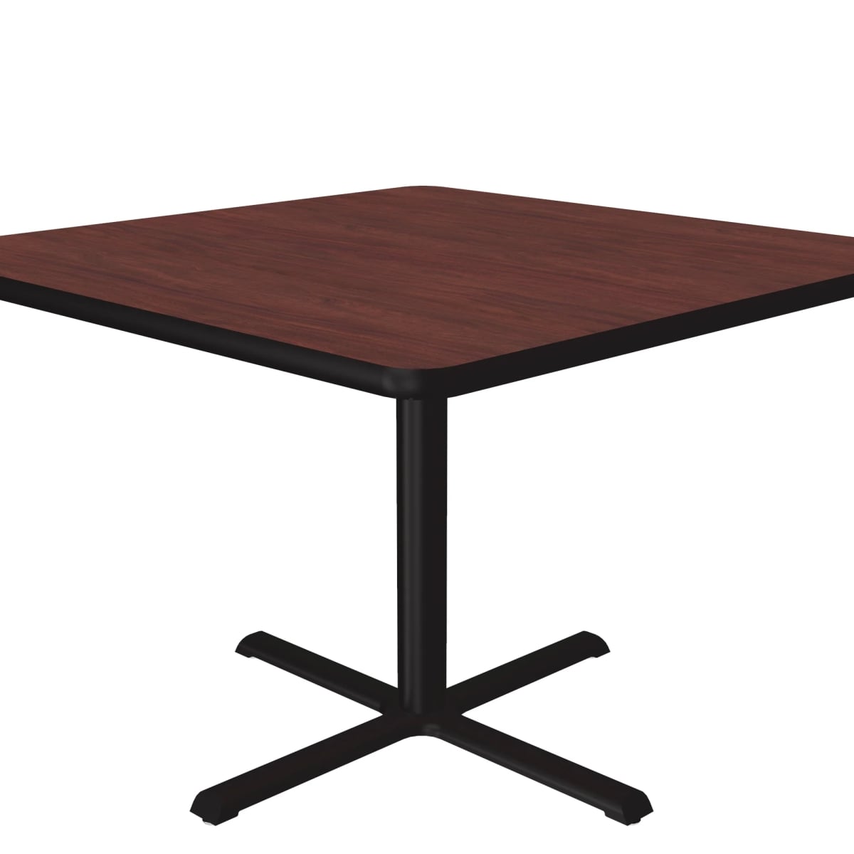 SXT36S-20-98-20 36 in. X-Base High Pressure Laminate Cafe & Breakroom Table with Stamped Steel Base - Mahogany - Square