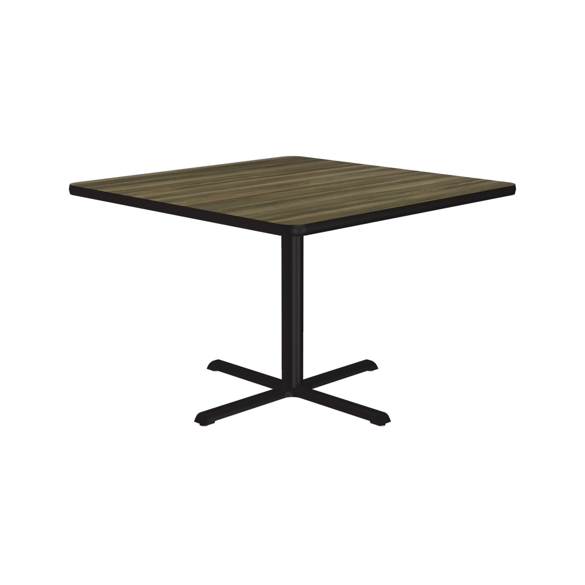 SXT36S-53-98-53 36 in. X-Base High Pressure Laminate Cafe & Breakroom Table with Stamped Steel Base - Colonial Hickory - Square